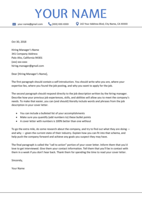 Professional Cover Letter Template Word from resumegenius.com