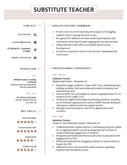 Substitute Teacher Resume Samples Writing Guide Resume Genius