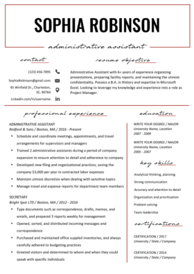 Red Westminster Resume Template