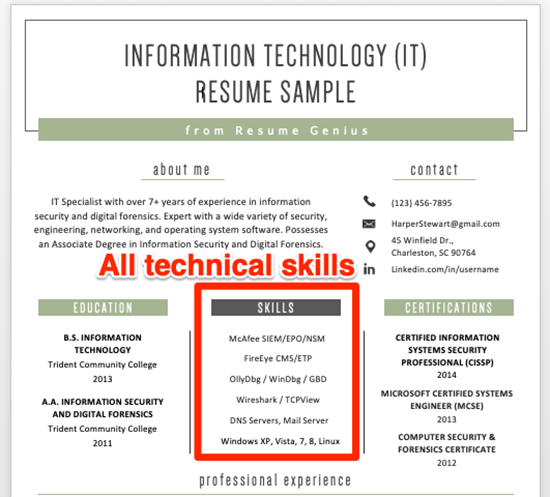 How To Create A Professional Resume