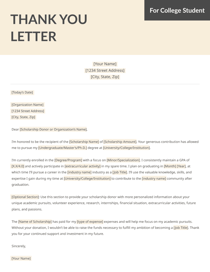 Proper Thank You Letter Format from resumegenius.com