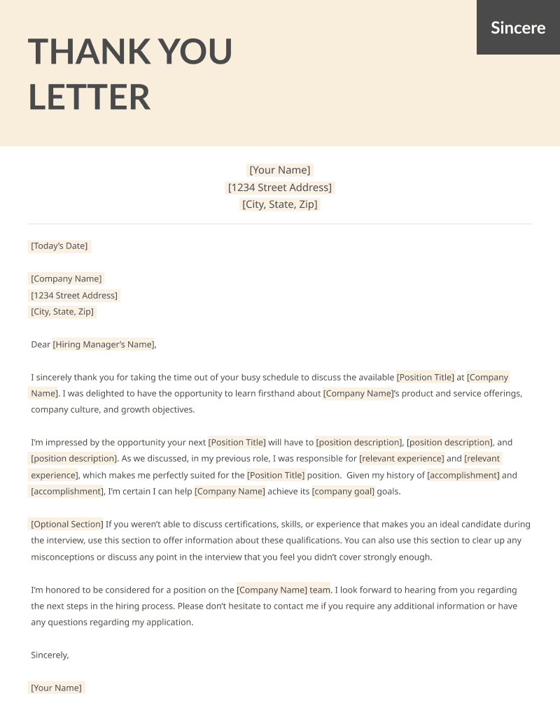 Thank You Letter After Interview (Email Examples & Templates)