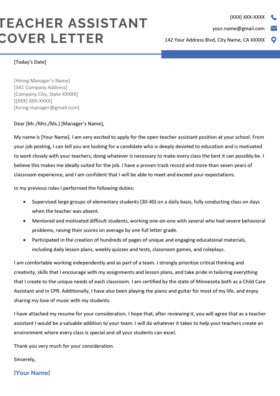 Art Teacher Cover Letter Example Resume Genius