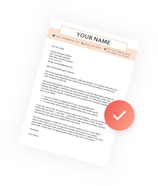 Cover Letter Builder Easy To Use Done In 15 Minutes Resume Genius