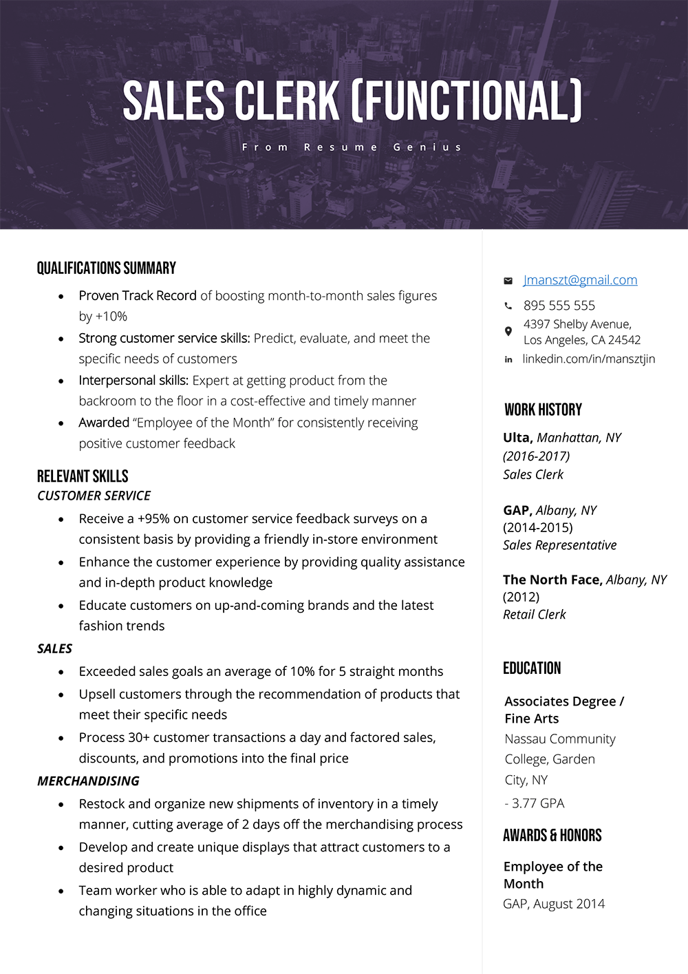 The Functional Resume Template Examples & Writing Guide