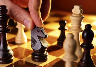 person playing chess