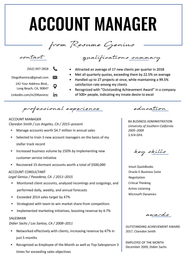 Office Account Manager Cv Account Manager Cv Sample Key Account 