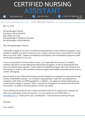 Nurse Practitioner Cover Letter Sample Free Download