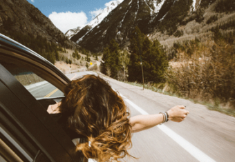 travel lover on the road