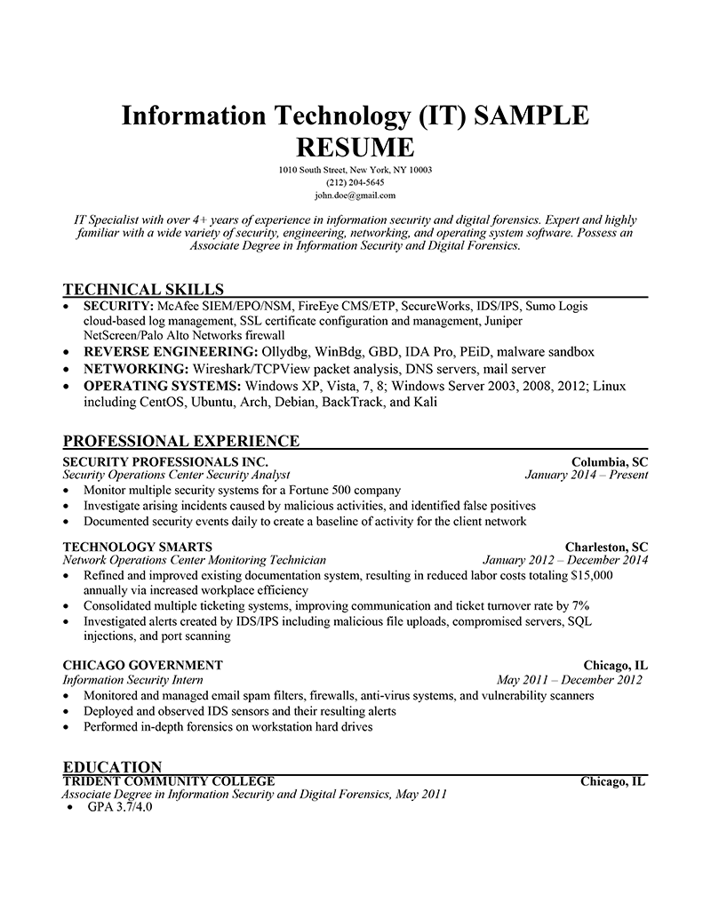 resume sample skills computer