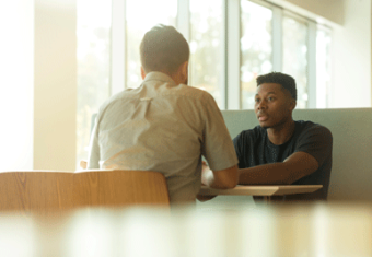 job seeker with interviewer