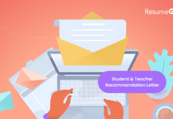 Student teacher recommendation letter hero image, teacher typing a recommendation letter for their students on a laptop