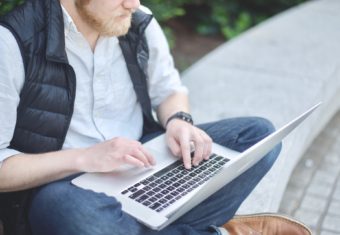 Man following up on a job application