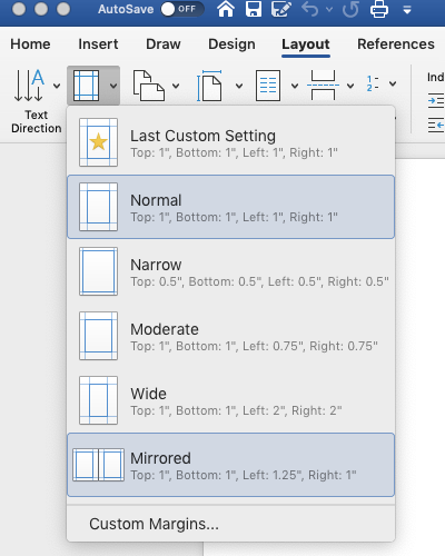 how to change the margins in word to narrow