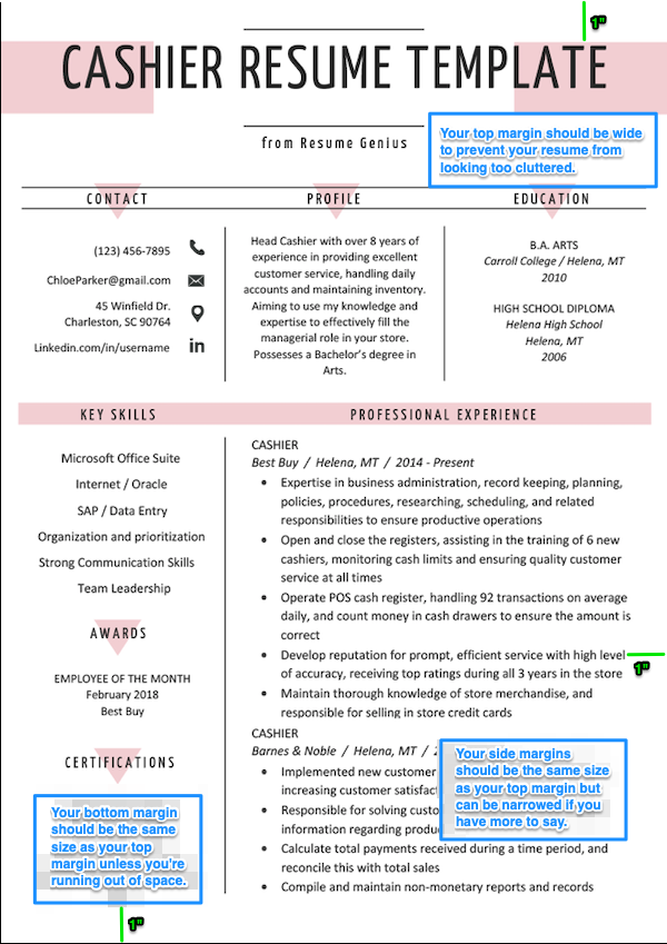 Resume Margins How to Set Standard Margins on Your Resume