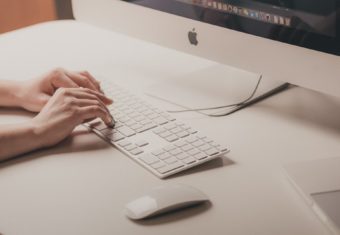 Person working at a computer