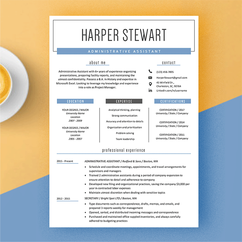 Resume Background Image / Creative Resume Template: 2020 ...