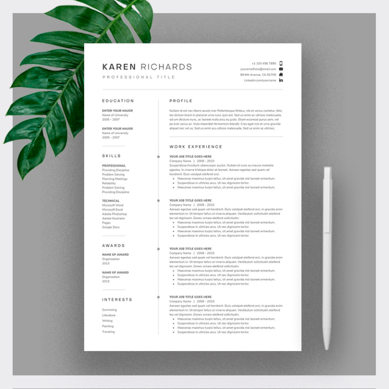 Resume Designs 8 Stunning Resume - Resume Template Backgrounds 4 768x768 