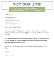 Short Cover Letter Examples How To Write A Short Cover Letter 