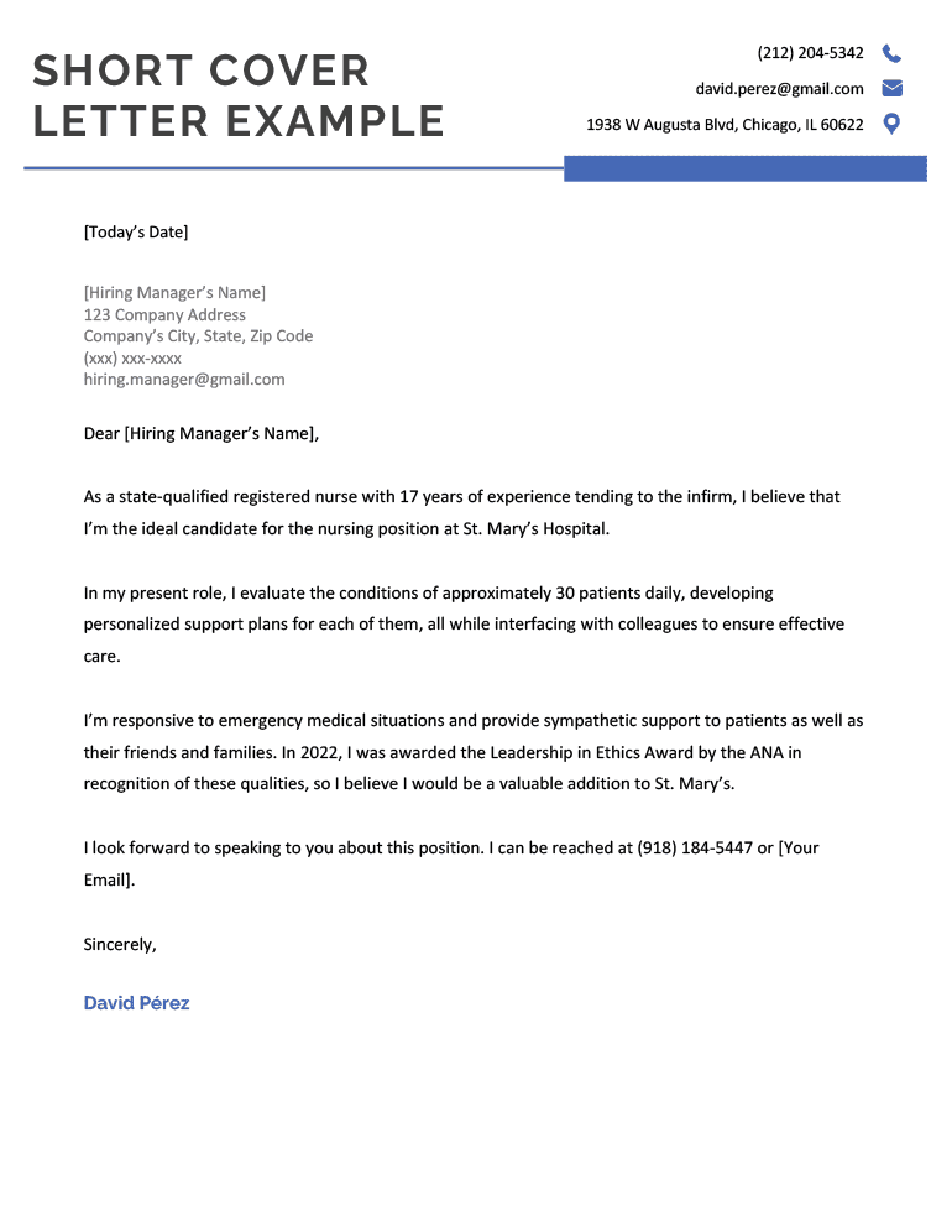 Simple Cover Letter Template from resumegenius.com