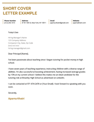 Short Cover Letter Examples How To Write A Short Cover Letter 