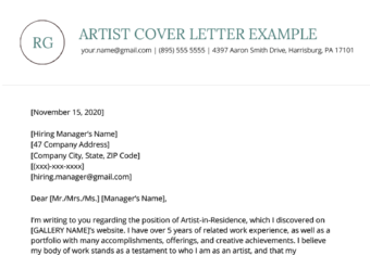 Artist Cover Letter Gallery Submission Large Photos Popular