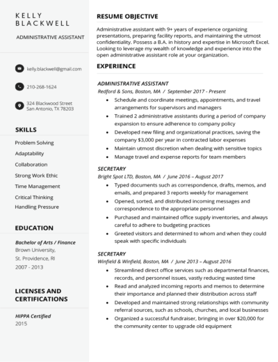 Free Resume Builder Create A Professional Resume Fast