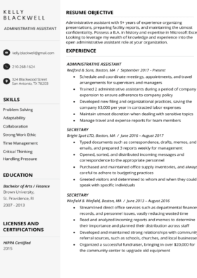 Resume Template Samples from resumegenius.com