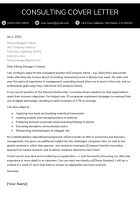 Business Analyst Cover Letter Example Writing Tips Resume Genius