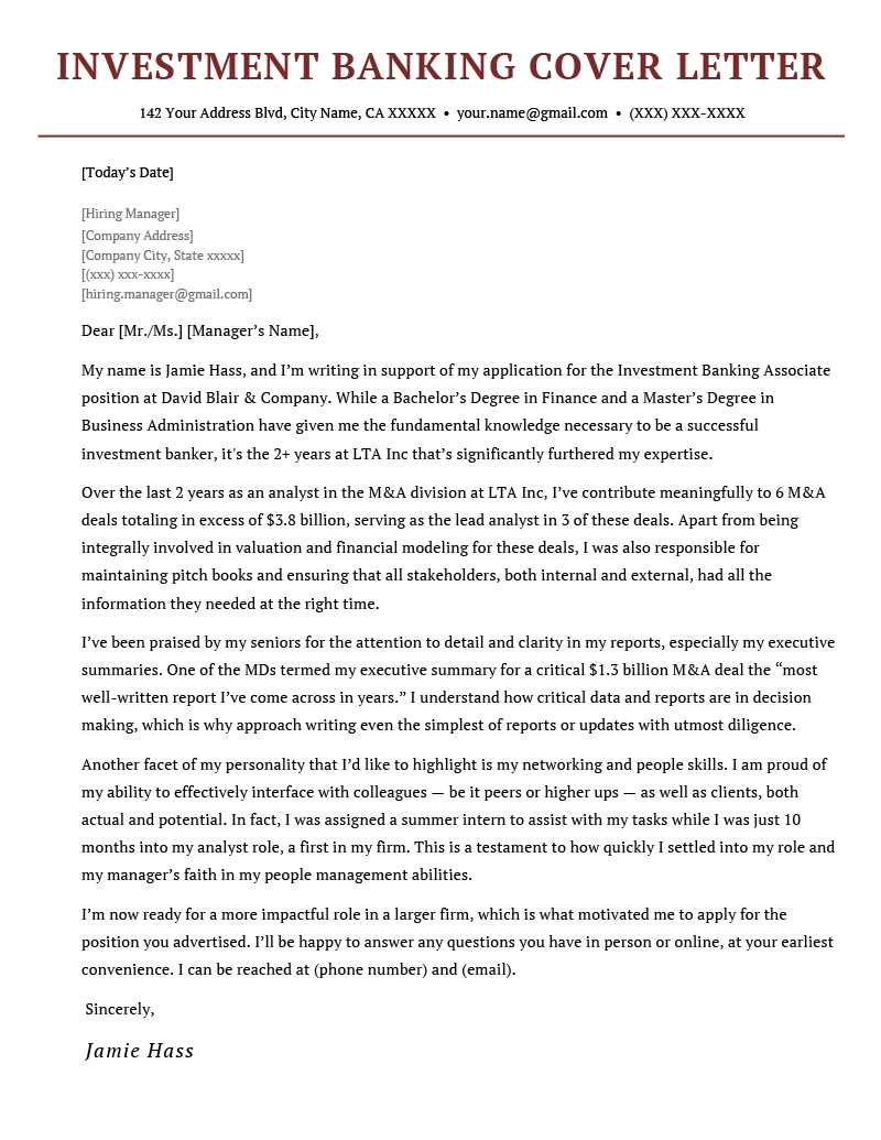 digital banking cover letter