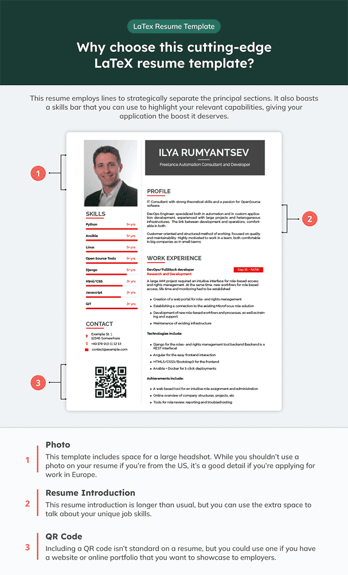 Free Latex Cv Template With Photo