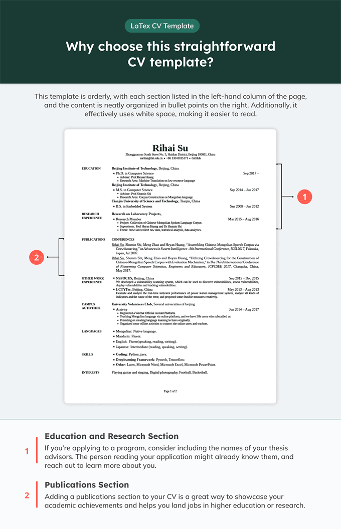 10 Free Latex Resume Templates Latex Cv Templates