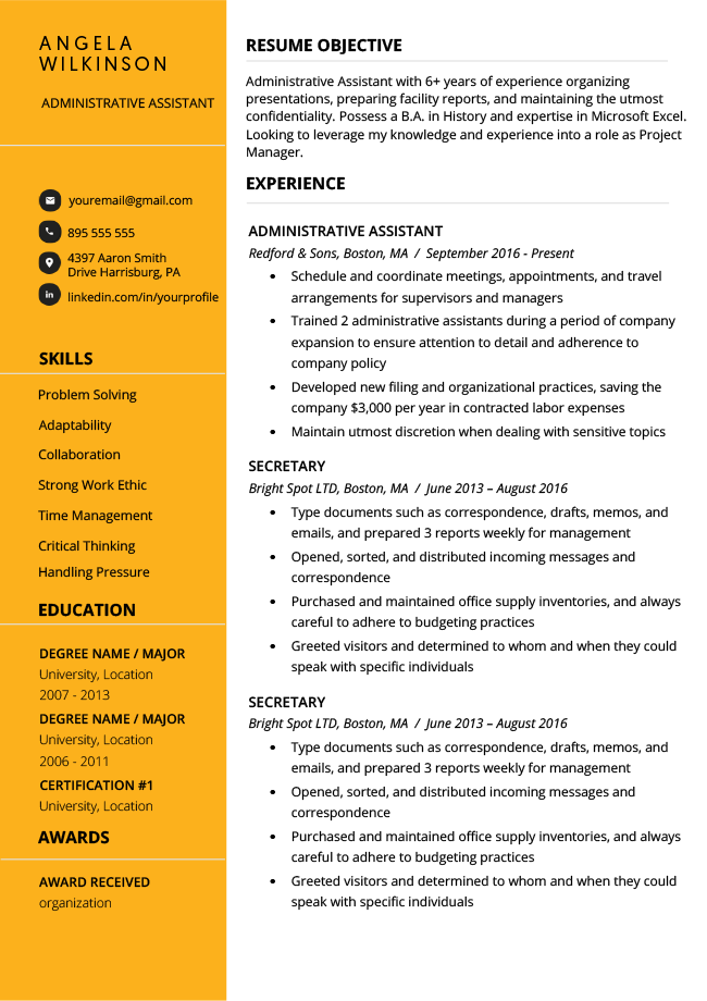 Resume Examples That Ll Get You Hired In 2020 Resume Genius