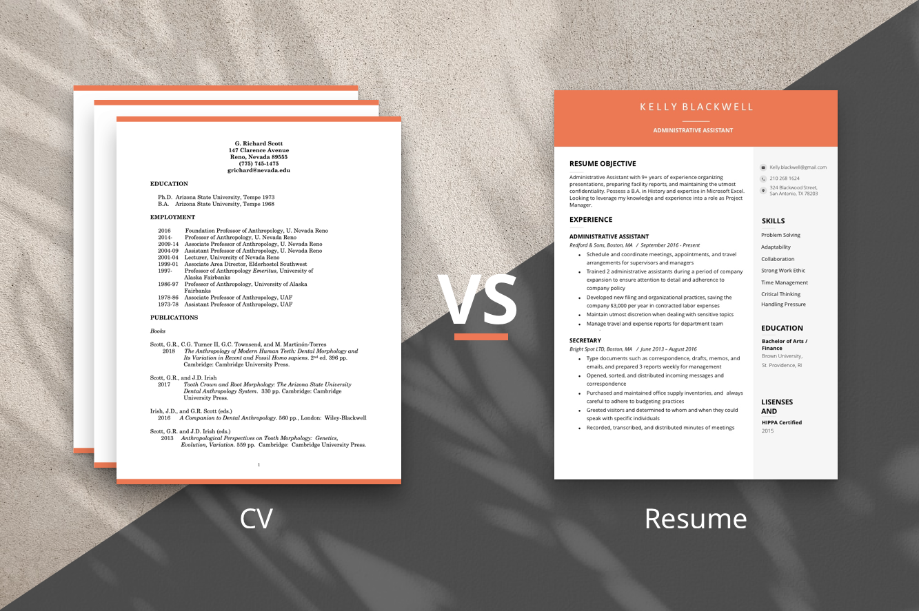 Cv Vs Resume What S The Difference Resume Genius