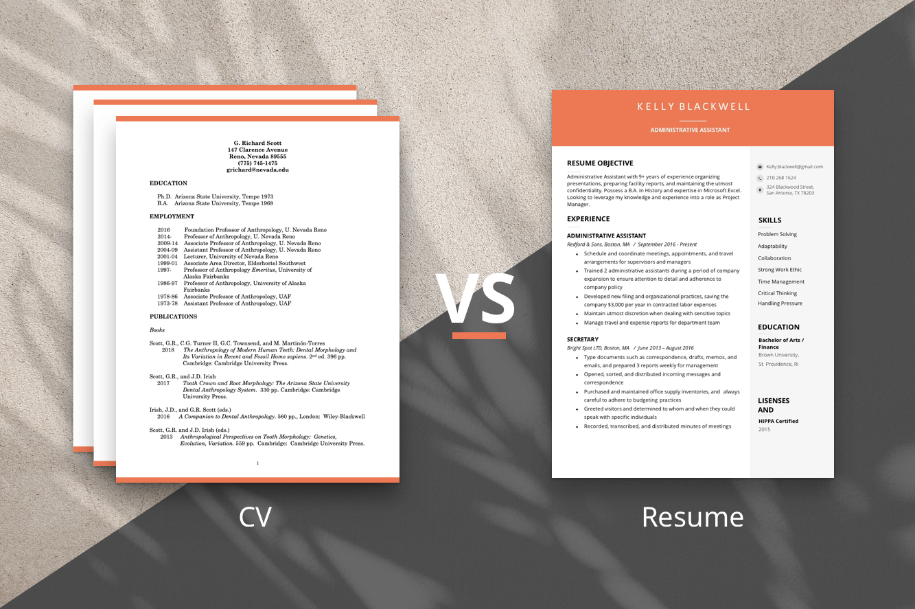 CV vs Resume: What's the Difference? | Resume Genius