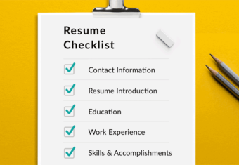 resume checklist, what to put on a resume hero image concept