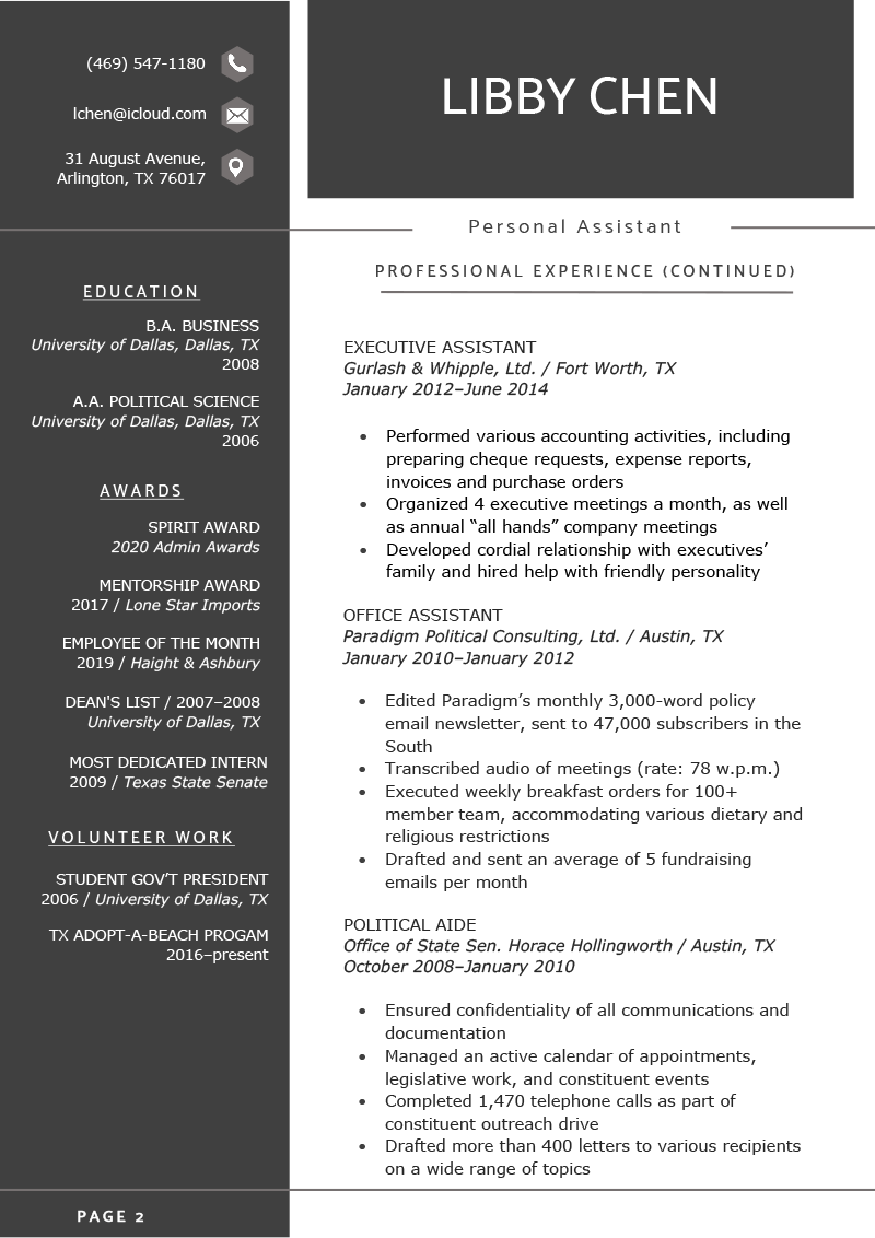 The TwoPage Resume When Can You Use It? Resume Genius