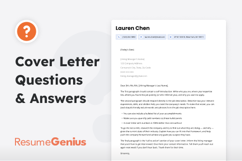cover letter questions and answers