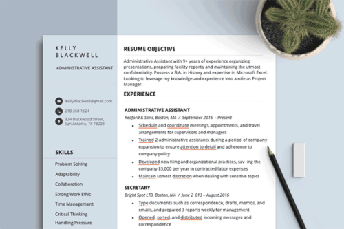 resume words hero, good words to use on a resume underlined