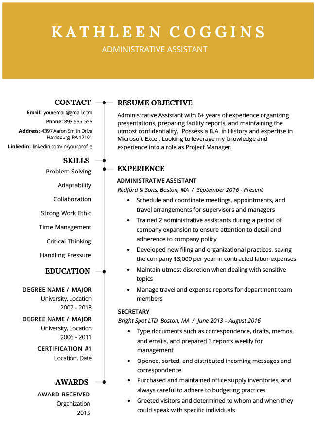 resume templates free 2020