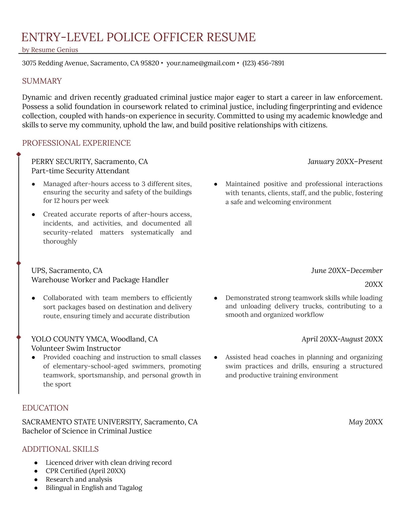 Police Officer Resume Examples and Writing Tips