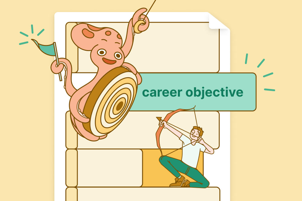 An image highlighting the career objective section of a resume.