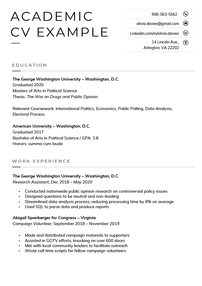 academic cv maker