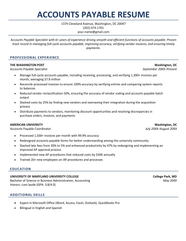 Accounts Payable Resume Example Free Download 