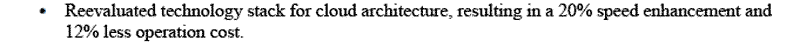 An attention-grabbing cover letter bullet point.