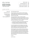 Business CV cover letter template, forest green color