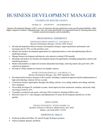 General Manager Resume [Sample & How to Write] | Resume Genius