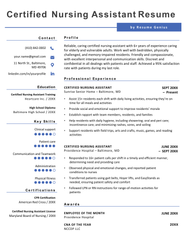 Free Resume Templates For Certified Nursing Assistant Printable Templates