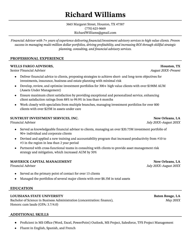 Chicago Google Docs Resume Template