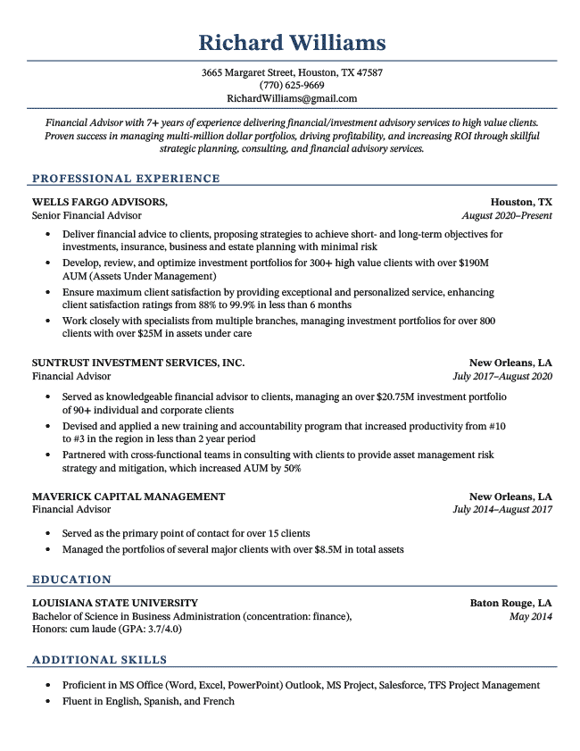 simple applicant resume sample